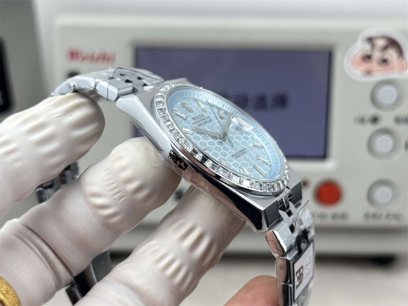 3B Factory Rolex Land-Dweller 127386TBR-0001 Replica – Platinum Look, Diamond Bezel & 163g Full Weight