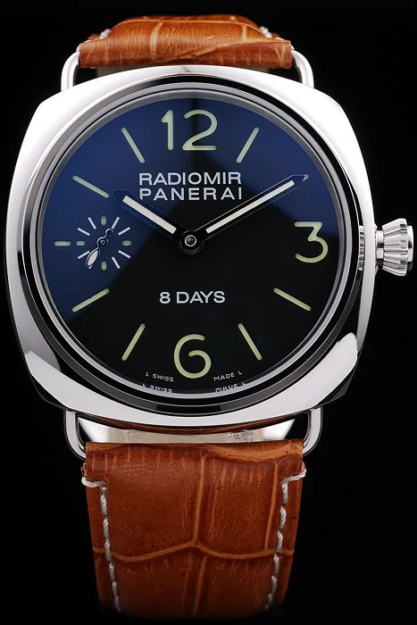 Panerai Radiomir 8 Days Black Dial Brown Leather Bracelet new10371