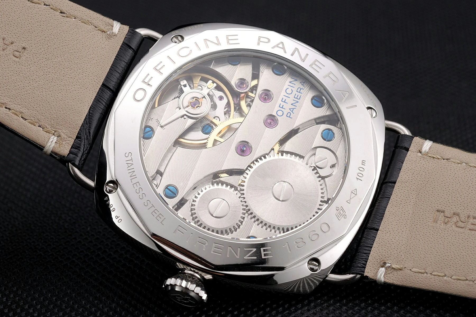 Panerai Radiomir Black Seal Black Dial Black Leather Bracelet new10381