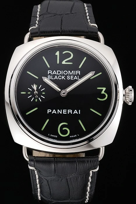 Panerai Radiomir Black Seal Black Dial Black Leather Bracelet new10381