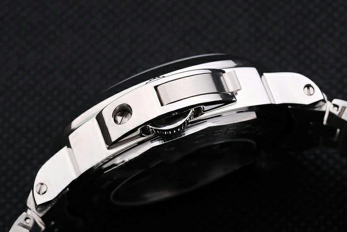 Panerai Luminor Power Reserve Black Dial Brushed Stainless Steel Bracelet new10741