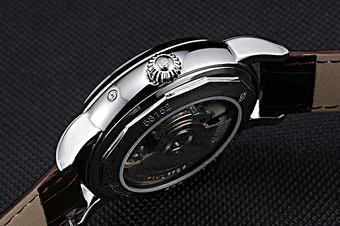 Patek Philippe Geneve Grand Complications White Dial Stainless Steel Bezel Brown Leather Band new118602