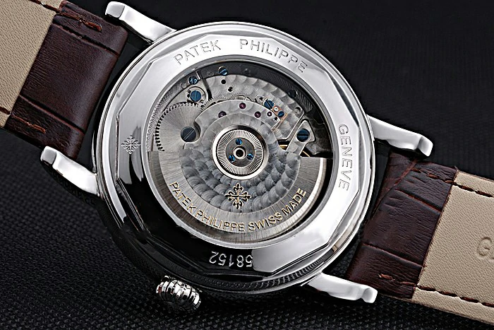 Patek Philippe Geneve Grand Complications White Dial Tourbillon Stainless Steel Bezel Brown Band new118605