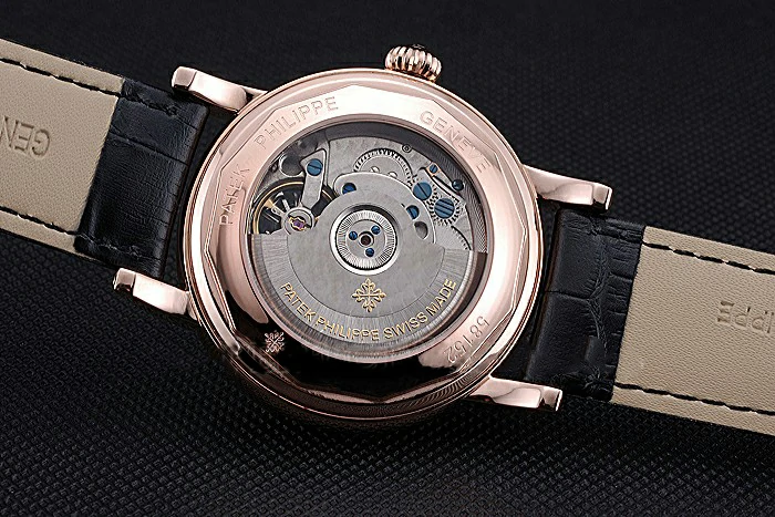 Patek Philippe Geneve Grand Complications Black Dial Tourbillon Rose Gold Bezel Black Band new118608