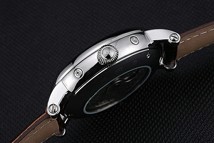 Patek Philippe Grand Complications Stainless Steel Case White Dial Roman Numerals Brown Leather Bracelet new118779
