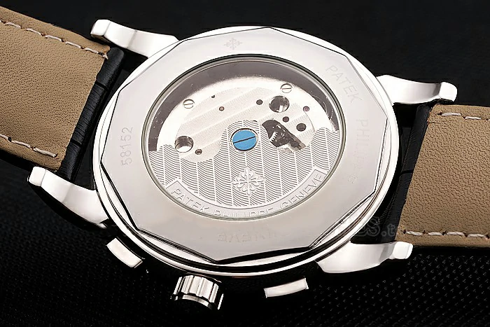 Patek Philippe Grand Complications Stainless Steel Case Black Dial Black Leather Bracelet new118780