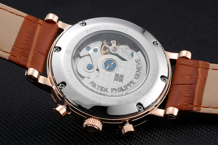 Patek Philippe Grand Complications Perpetual Calendar White Dial Brown Leather Bracelet new11911