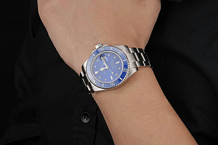 Rolex Submariner Stainless Steel Case Blue Dial Diamond Markers Stainless Steel Bracelet new119918