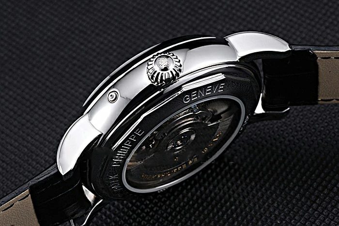 Patek Philippe Geneve Grand Complications Black Face Tourbillon Stainless Steel Black Band new120307