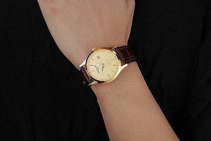 Patek Philippe Calatrava Gold Dial Gold Case Brown Leather Strap new120807