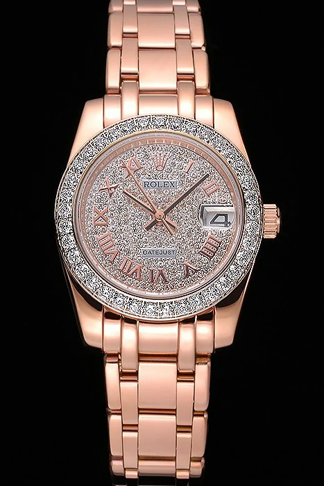 Rolex Datejust Diamond Dial And Bezel Pink Gold Case And Bracelet new120979