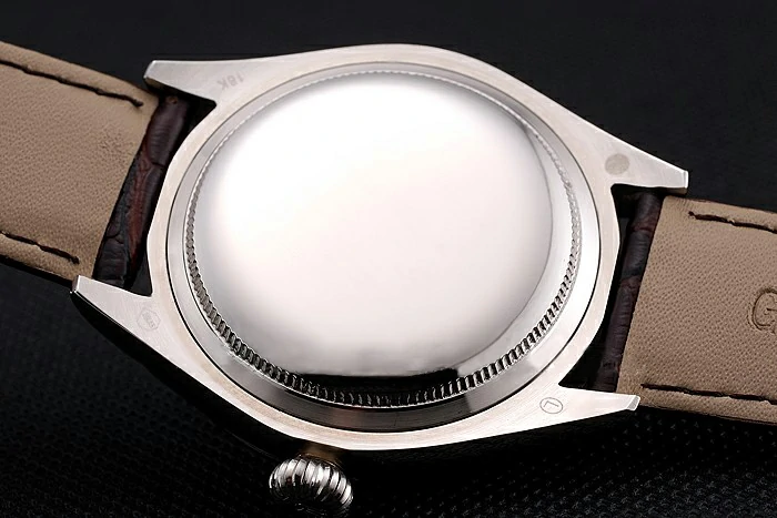 Rolex Cellini White Dial Stainless Steel Case Brown Leather Strap new120982