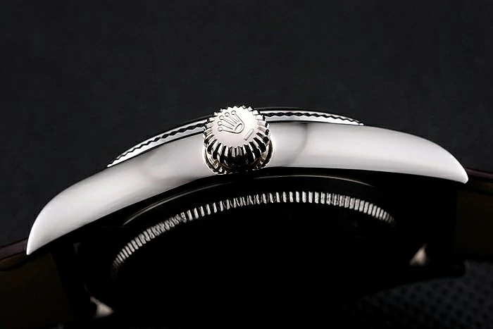 Rolex Cellini White Dial Stainless Steel Case Brown Leather Strap new120982
