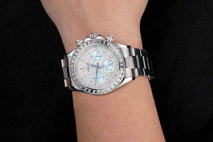 Rolex Daytona Diamond Dial And Bezel Stainless Steel Case And Bracelet new121559