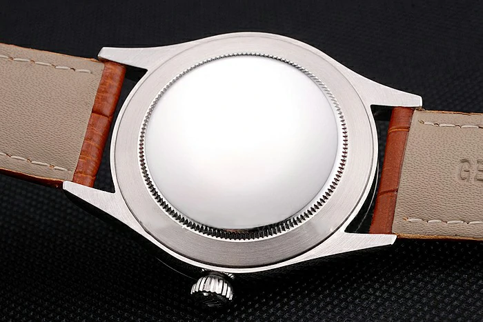Rolex Cellini White Dial Roman Numerals Stainless Steel Case Light Brown Leather Strap new121602