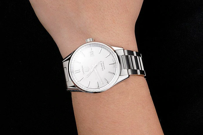 Tag Heuer Carrera Calibre 5 Silver Dial Stainless Steel Case And Bracelet new121640