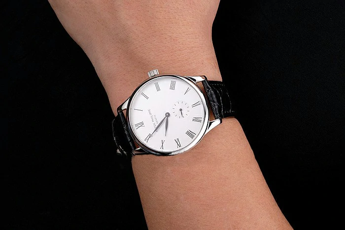 Patek Philippe Calatrava White Dial Stainless Steel Case Black Leather Strap new121934