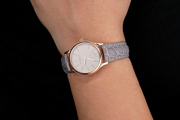 Patek Philippe Calatrava Gray Dial Rose Gold Case Gray Leather Strap new121947
