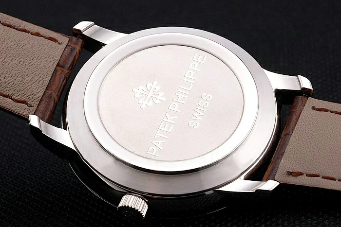 Patek Philippe Calatrava Date White Dial Stainless Steel Case Brown Leather Strap new121949