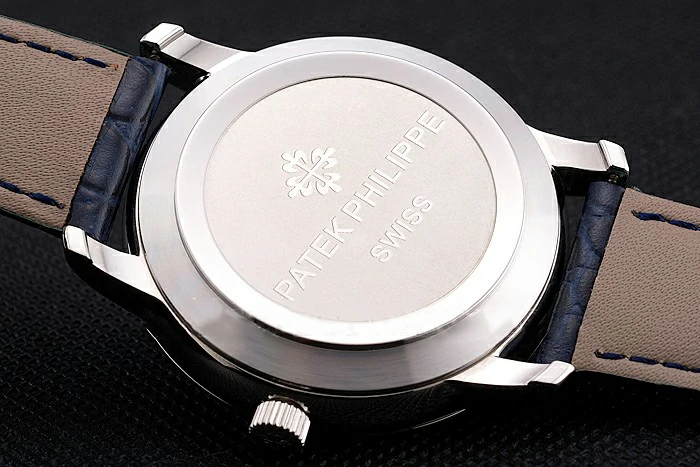 Patek Philippe Calatrava Date Blue Dial Stainless Steel Case Blue Leather Strap new121950