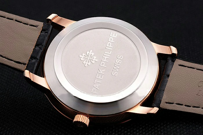Patek Philippe Calatrava Date White Dial Rose Gold Case Black Leather Strap new121959