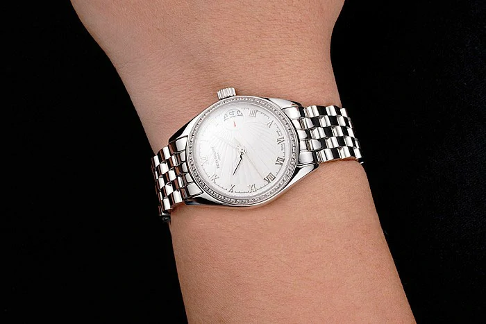 Patek Philippe Calatrava White Dial Diamond Bezel Stainless Steel Case And Bracelet new121997