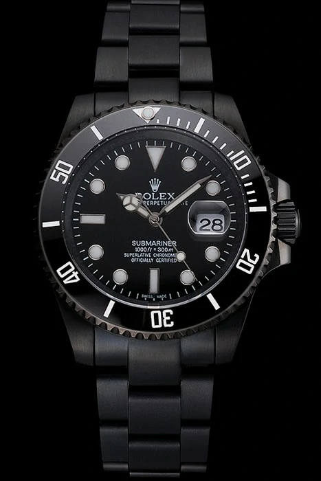 Rolex Submariner Date Black Dial And Bezel Black PVD Case And Bracelet new122008