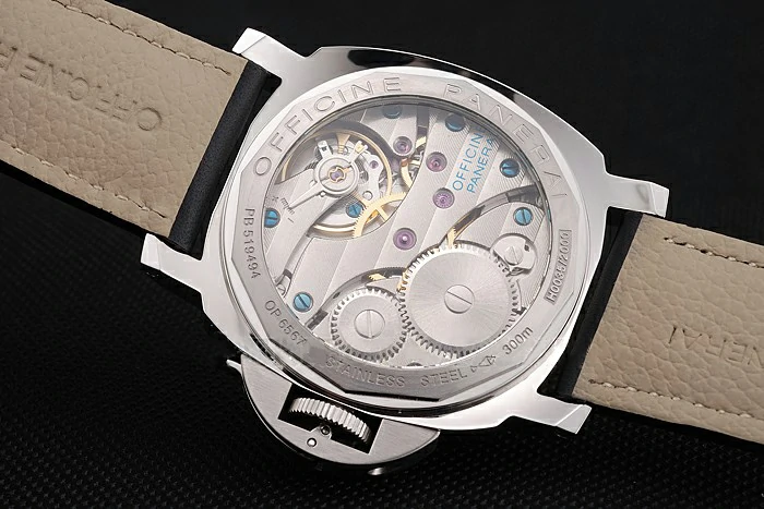 Panerai Luminor Marina 8 Days Black Dial Stainless Steel Case Black Leather Strap new122048
