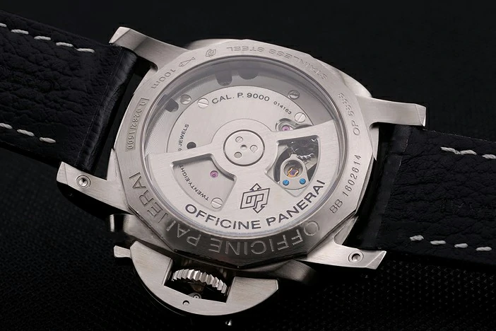 Panerai Luminor Marina Date Black Dial Stainless Steel Case Black Leather Strap new122088