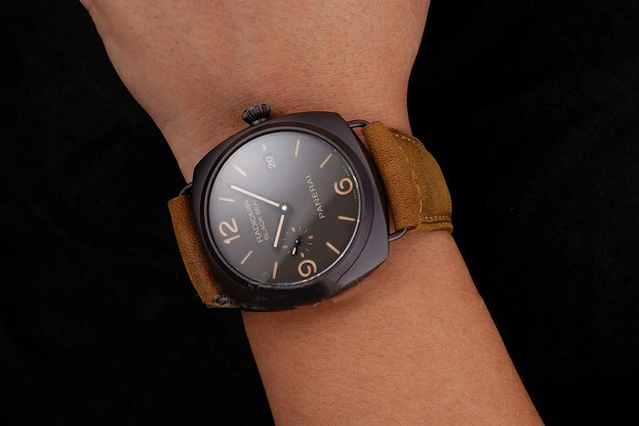 Panerai Radiomir Black Seal Brown Dial Black Case Brown Leather Strap new122089