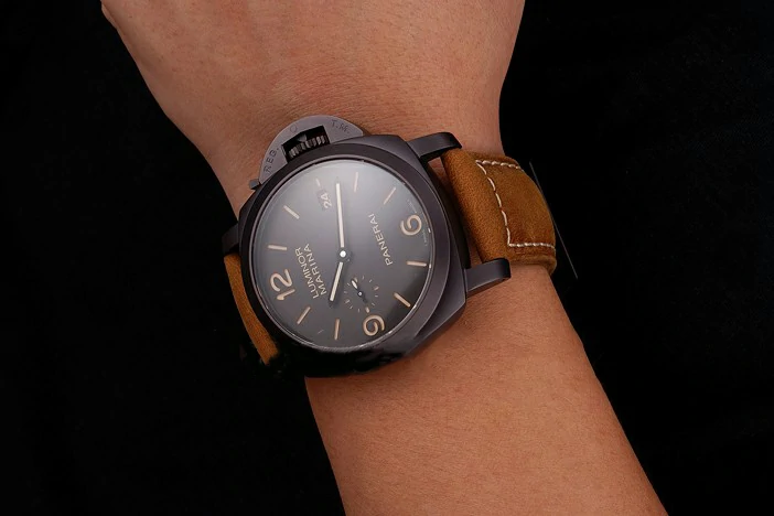 Panerai Luminor Marina 1950 3 Days Brown Dial Black Case Brown Leather Strap new122094
