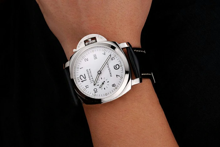 Panerai Luminor Marina 3 Days White Dial Stainless Steel Case Black Leather Strap new122095
