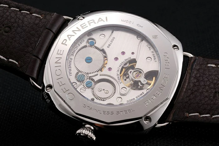 Panerai Radiomir Black Dial Stainless Steel Case Dark Brown Leather Strap new122100