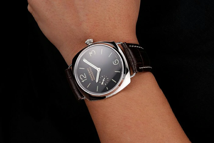 Panerai Radiomir Black Dial Stainless Steel Case Dark Brown Leather Strap new122100