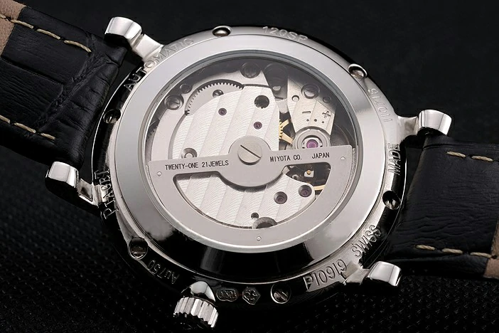 Piaget Altiplano Date Automatic White Dial Diamond Markers Stainless Steel Case Black Leather Strap new122150