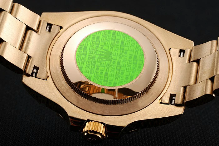 Rolex Submariner Gold Dial With Diamond Markings Black Bezel Yellow Gold Case And Bracelet new122154
