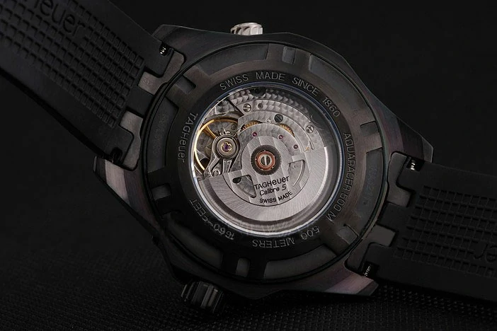 Tag Heuer Aquaracer Calibre 5 Black Dial Black Bezel Black Case Black Rubber Strap new122160