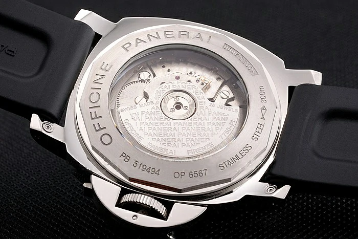 Panerai Luminor Power Reserve Black Hobnail Pattern Dial Stainless Stel Case Black Rubber Strap new122226