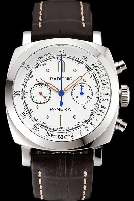 Panerai Radiomir 1940 White Dial Stainless Steel Case Brown Leather Strap new122231