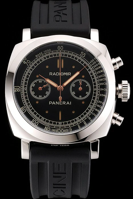 Panerai Radiomir 1940 Black Dial Stainless Steel Case Black Rubber Strap new122232