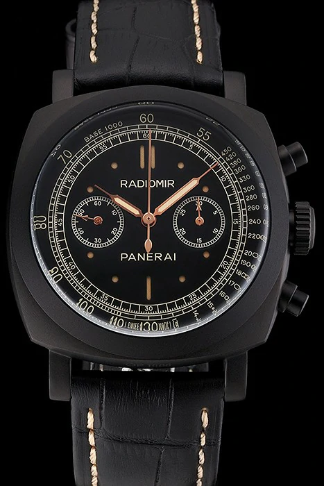 Panerai Radiomir 1940 Black Dial Black Ionized Case Black Leather Strap new122233