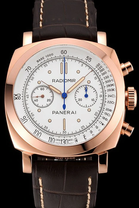 Panerai Radiomir 1940 White Dial Rose Gold Case Brown Leather Strap new122234