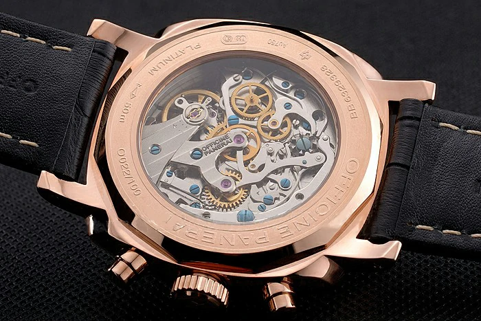 Panerai Radiomir 1940 Black Dial Rose Gold Case Black Leather Strap new122235