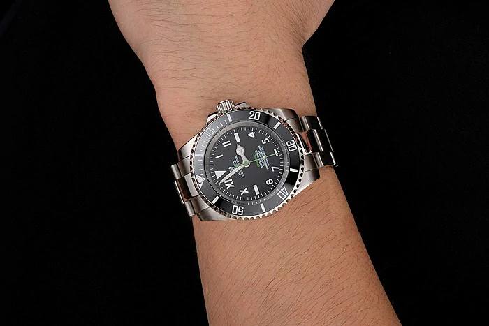 Rolex Bamford Submariner Black Dial With Roman Numerals Black Bezel Stainless Steel Case And Bracelet new122245