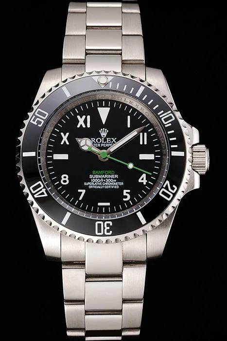 Rolex Bamford Submariner Black Dial With Roman Numerals Black Bezel Stainless Steel Case And Bracelet new122245