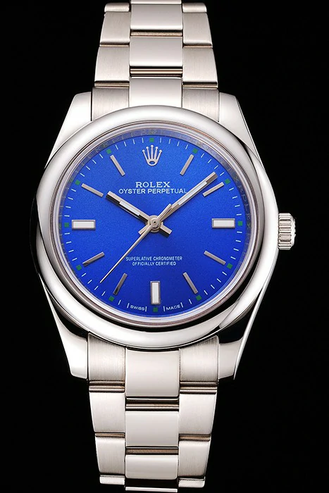 Rolex Oyster Perpetual Blue Dial Stainless Steel Case And Bracelet new122247