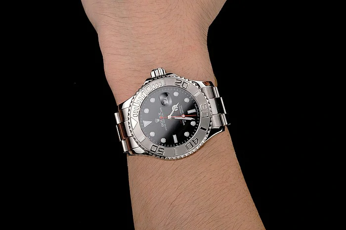 Rolex Yacht Master Black Dial Stainless Steel Case And Bracelet new122489