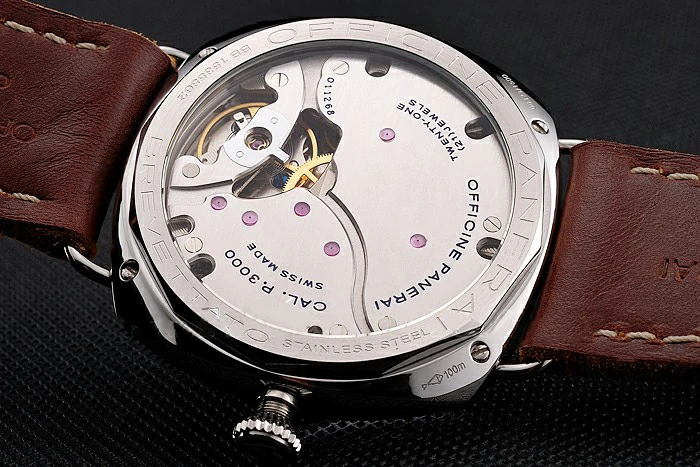 Panerai Radiomir Vintage SLC PAM425 Black Dial Stainless Steel Case Brown Leather Strap new122615