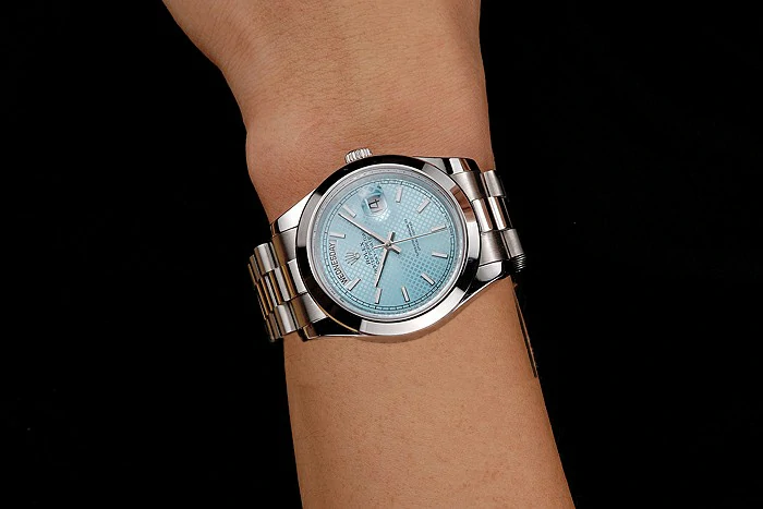 Rolex Day Date 40 Platinum Ice Blue Dial Stainless Steel Case And Bracelet new122630