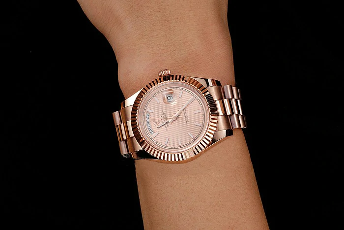 Rolex Day Date 40 Rose Gold Etched Dial Rose Gold Case And Bracelet new122631